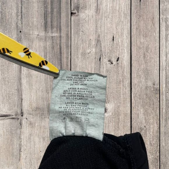 Aqua Green Women's Black Zip Up Faux Leather Trim One Piece Swimsuit Medium NWOT - Picture 5 of 8